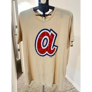 Atlanta Braves Freddie Freeman Vintage Style Lowercase A Logo Shirt Size XL